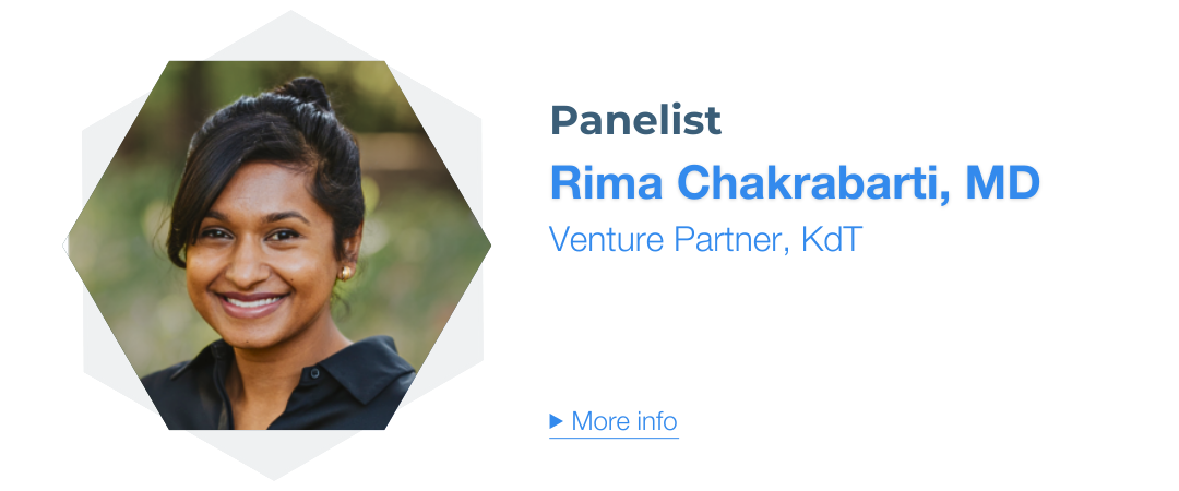 Rima Chakrabarti, MD, Venture Partner, KdT
